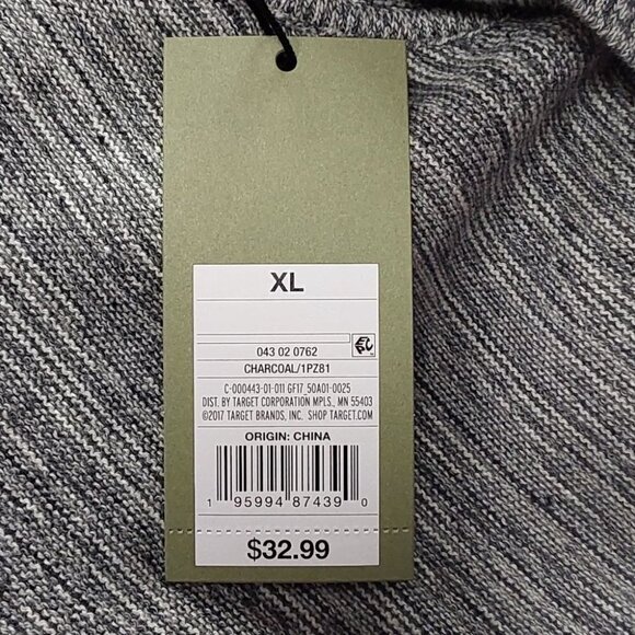 Men's Charcoal Gray Standard Fit Pullover Sweater | Goodfellow & Co | X Large - Picture 8 of 12